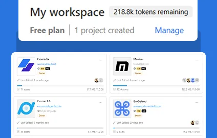 Organize in workspaces in TeleportHQ image